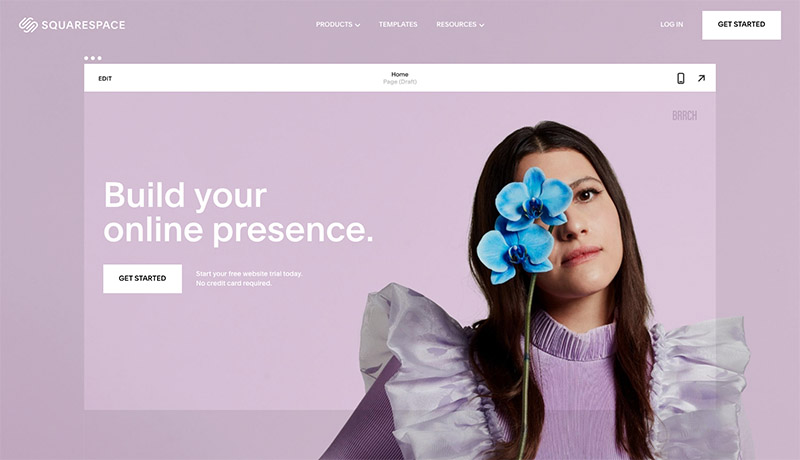 squarespace review - homepage