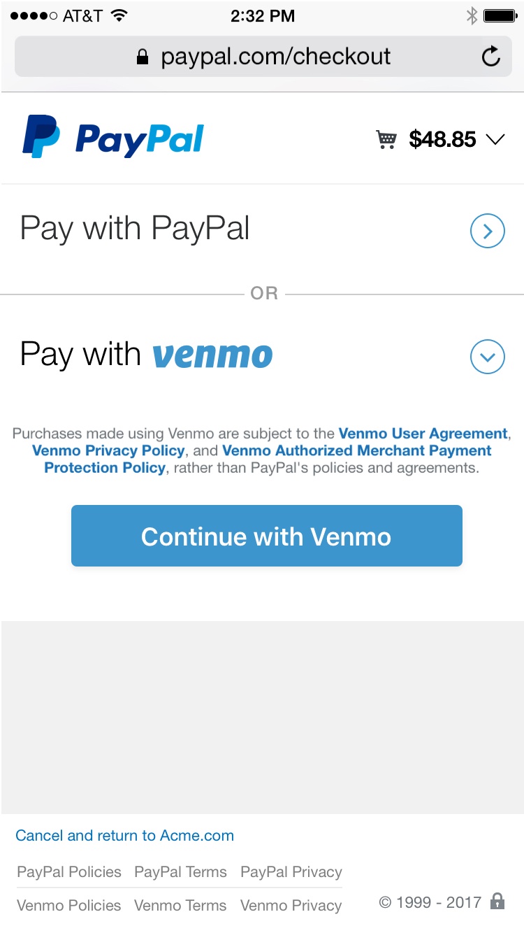 venmo for paypal