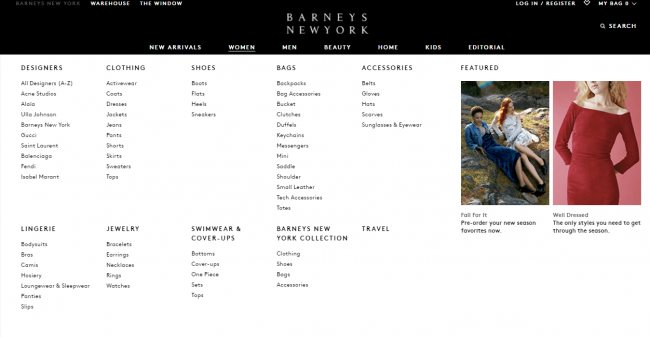 Best Ecommerce Platform for SEO - navigation