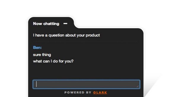 Ecommerce live chat feature