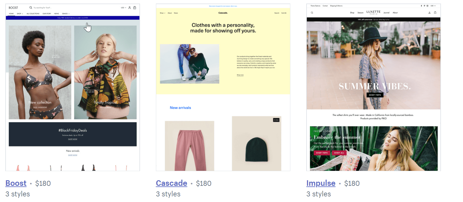fashion stores - themes in shopify