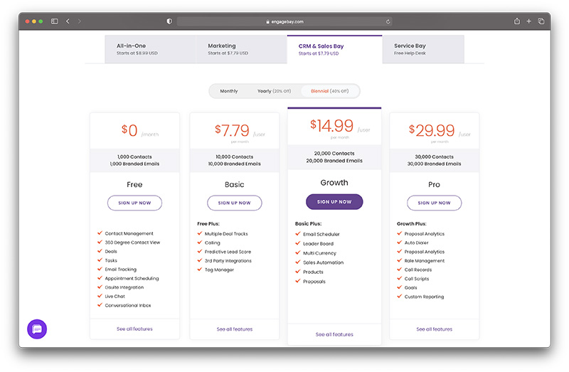 engagebay pricing - shopify ecommerce crm