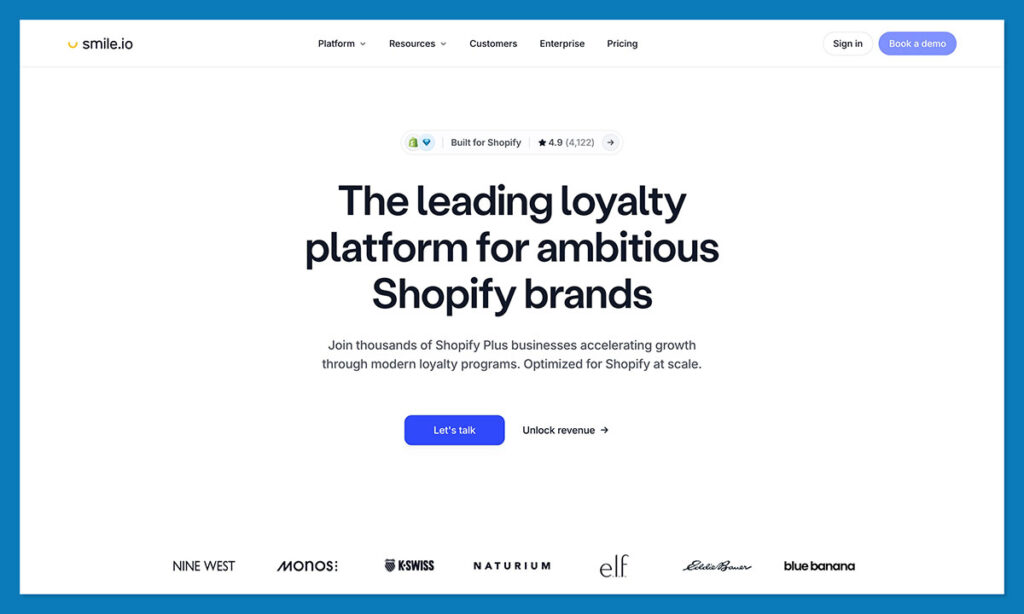smile io homepage