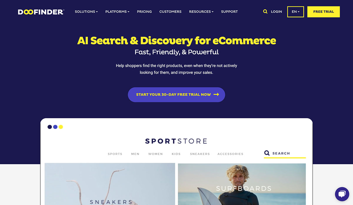 Doofinder Review - Zoekmachine voor web- en e-commercesites