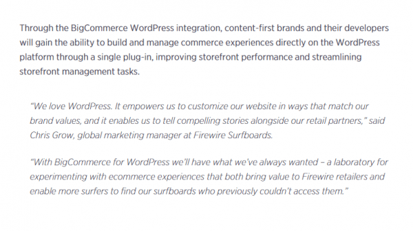 BigCommerce WordPress Plugin