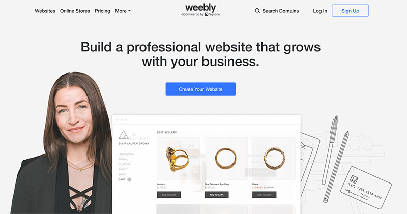weebly kostenlose E-Commerce-Plattform