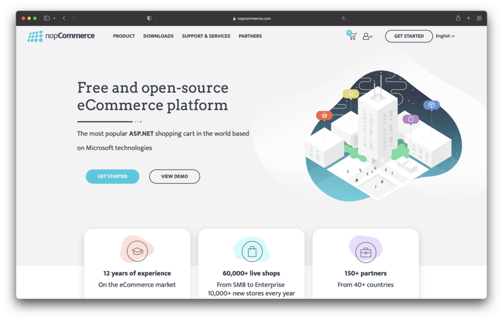 nopcommerce - best free ecommerce website builder