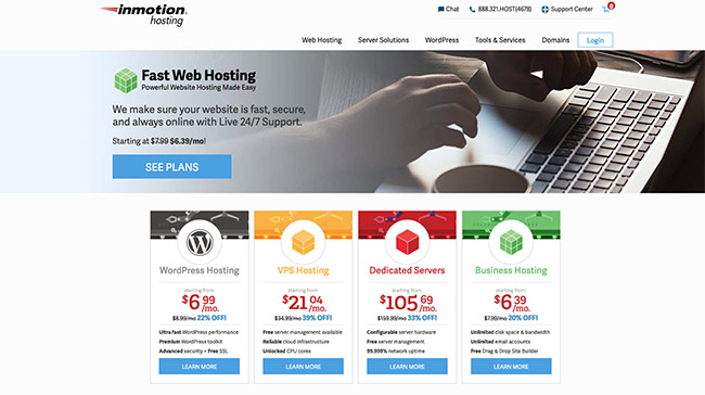 Inmotion WordPress хостинг
