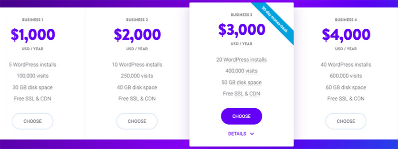 планы ценообразования для бизнеса kinsta