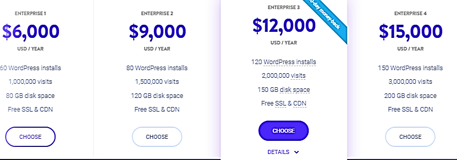 kinsta managed wordpress hosting pricing