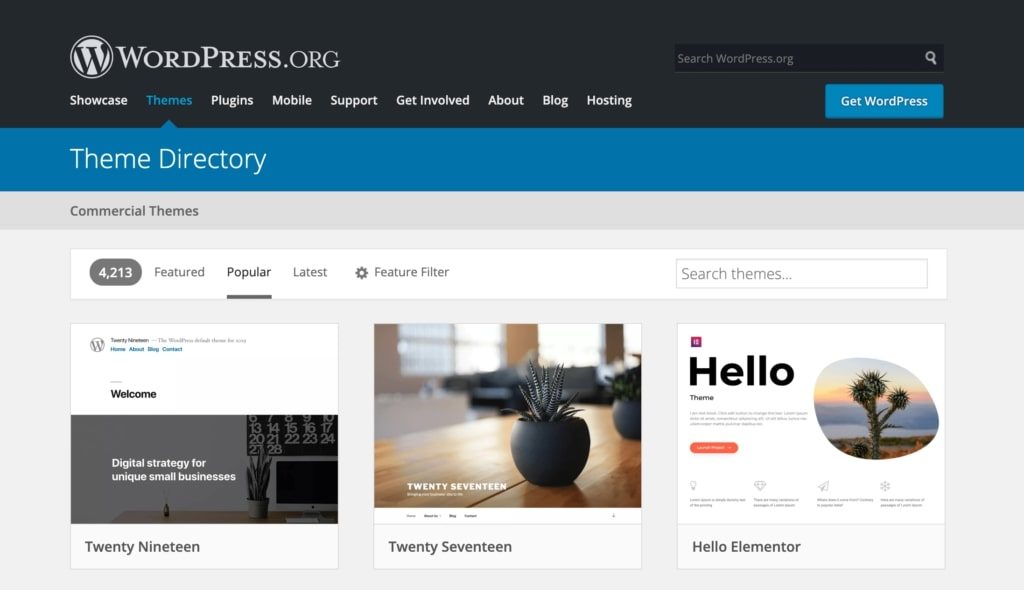 WordPress.org themes