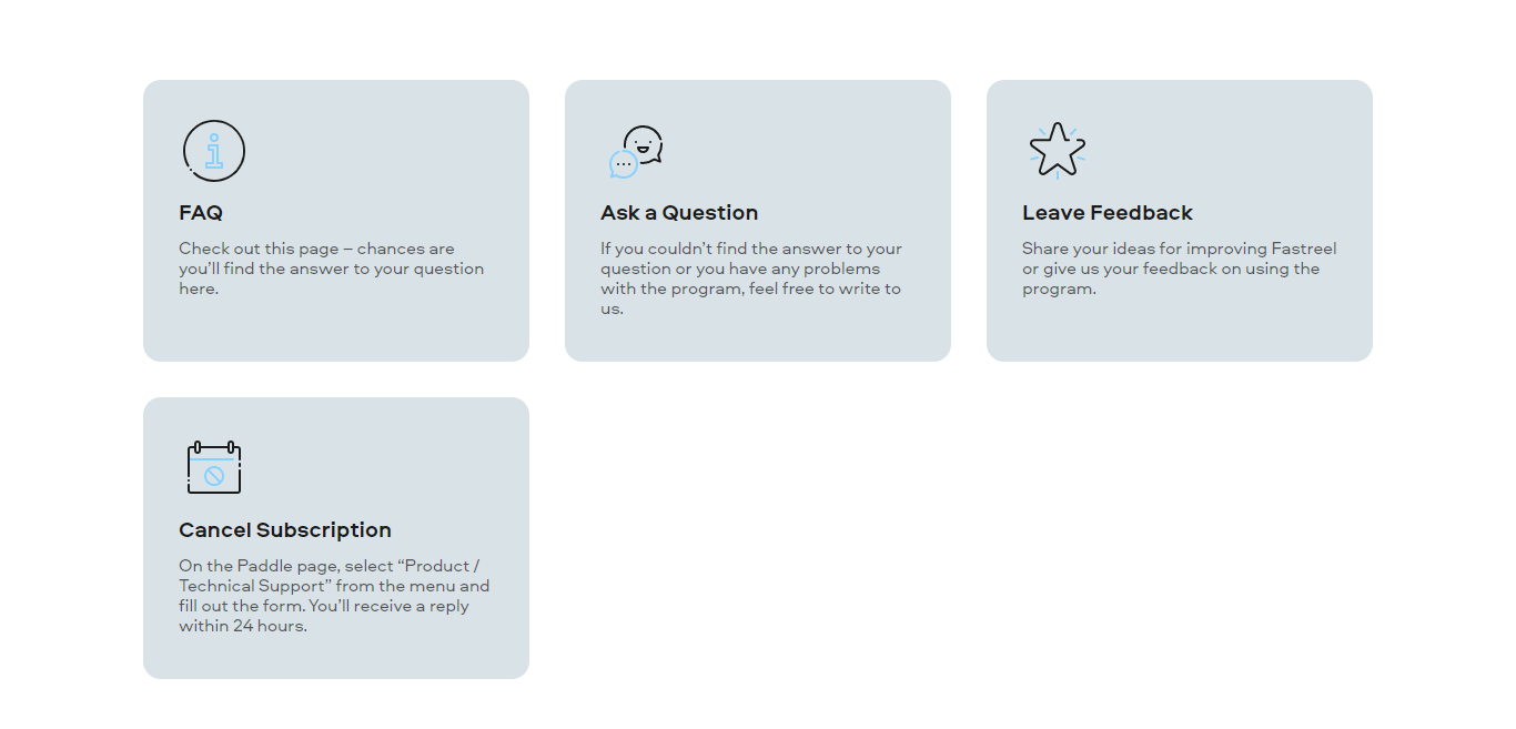 fastreel customer support