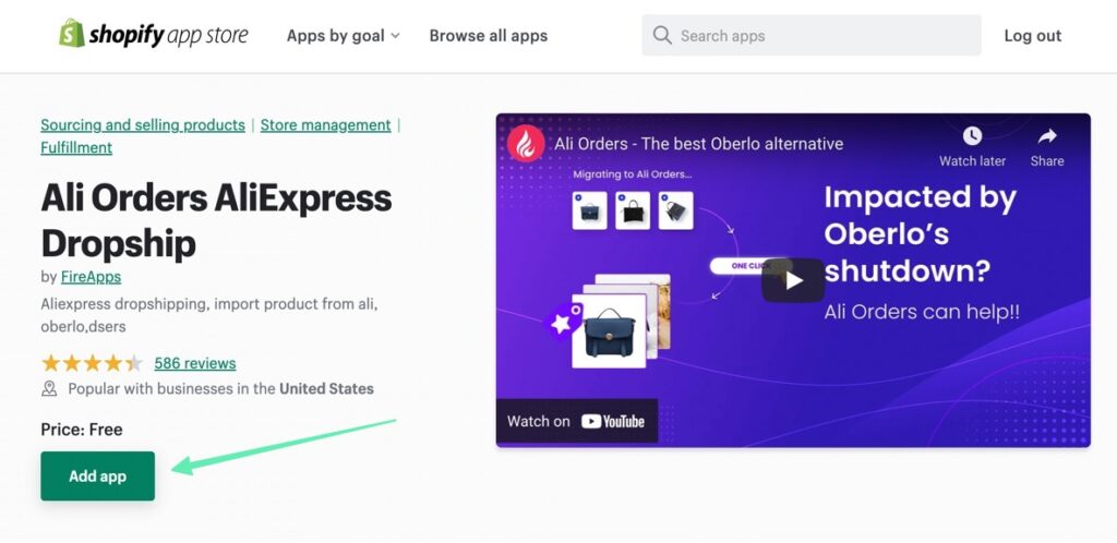 View of Oberlo Review: Migrating From the Dropshipping App