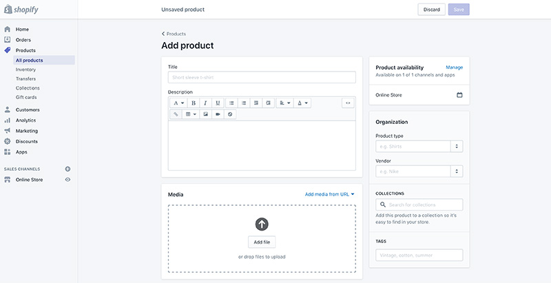 shopify add product details - how to add products to shopify