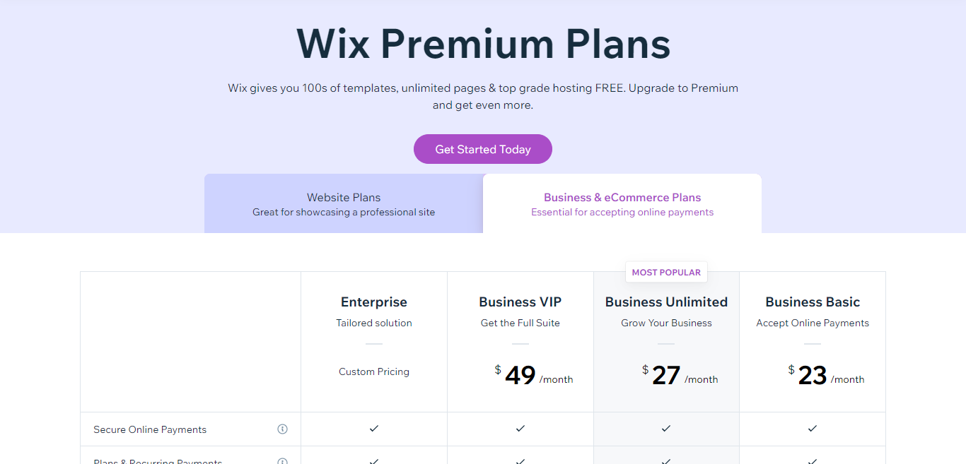 wix payments pricing