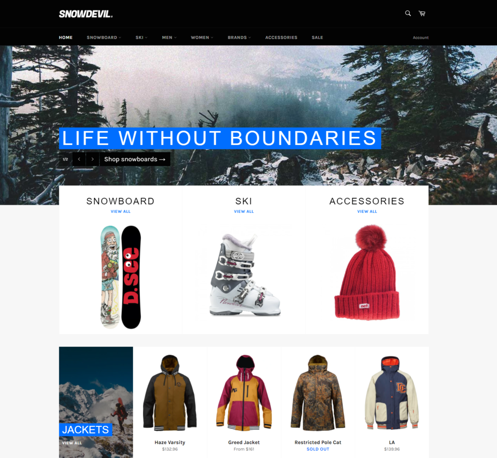Venture - best free Shopify themes