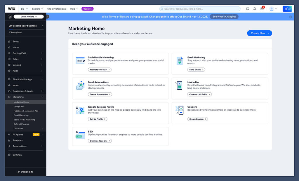 wix ecommerce marketing