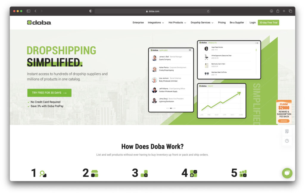 doba - best dropshipping suppliers in Europe