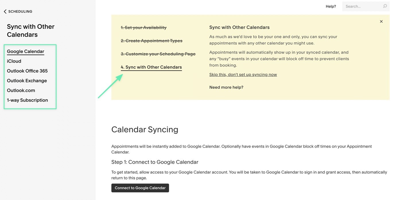 sync with other calendars 