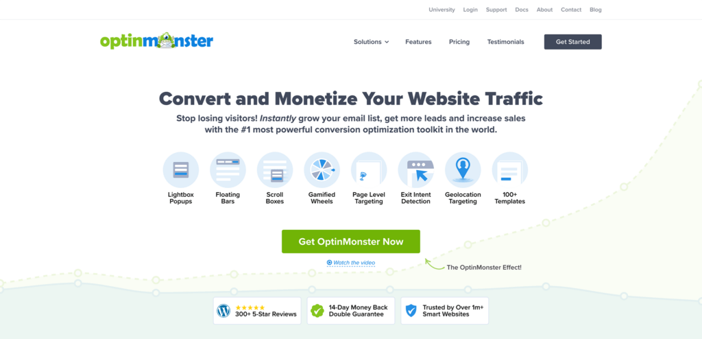 optinmonster review homepage