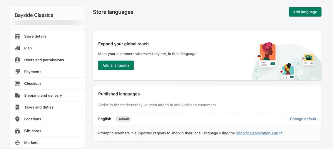 store languages 