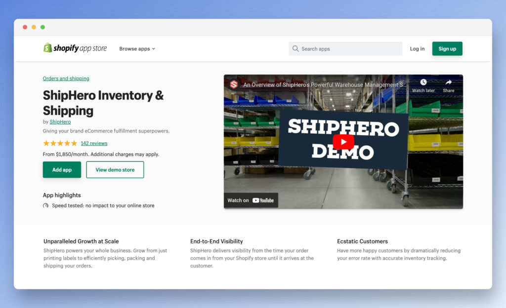 shiphero - best fulfillment centers for shopify