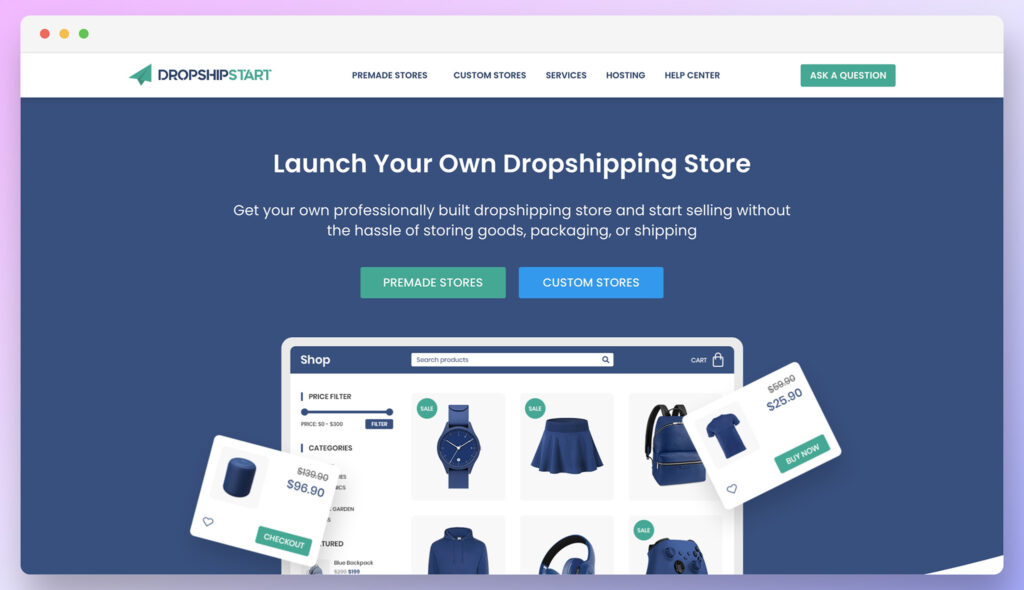 dropshipstart - best turnkey ecommerce website providers