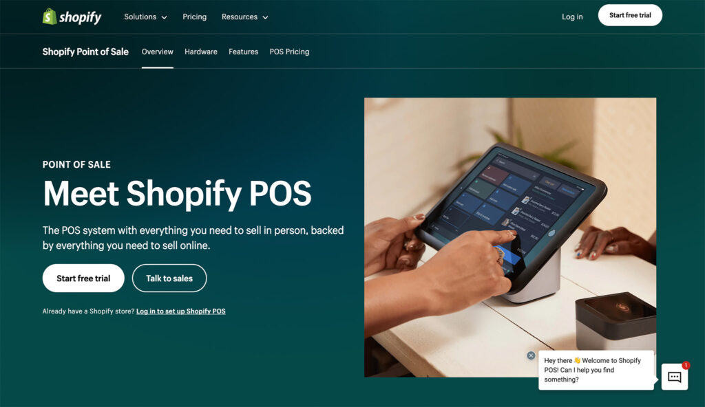 shopify pos homepage