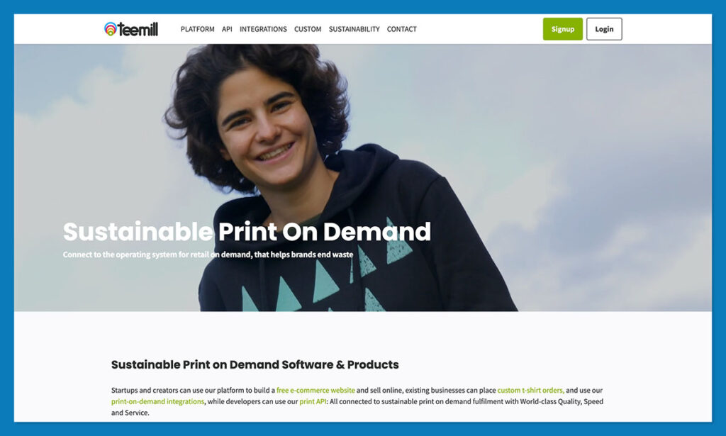 teemill homepage
