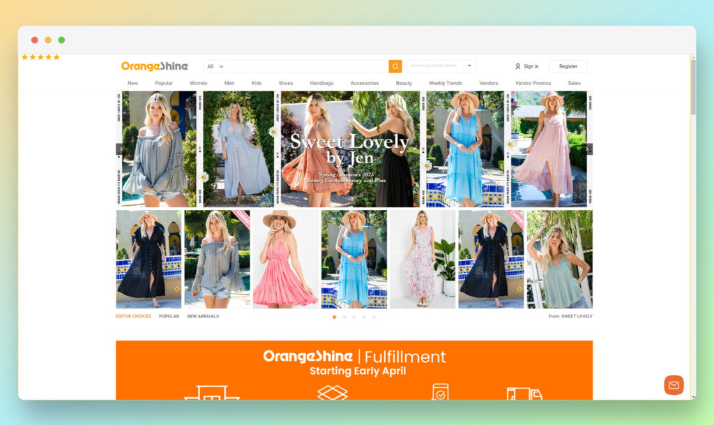 Orange Shine - Best Wholesale Clothing Websites