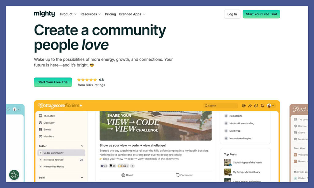 mighty networks homepage