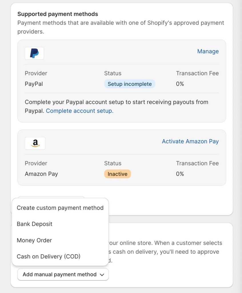 Mobile wallets in the Shopify Website Builder. 