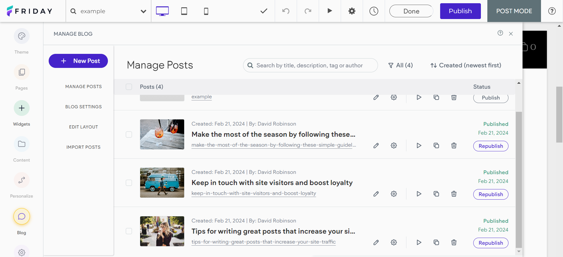 Friday Website Builder Review