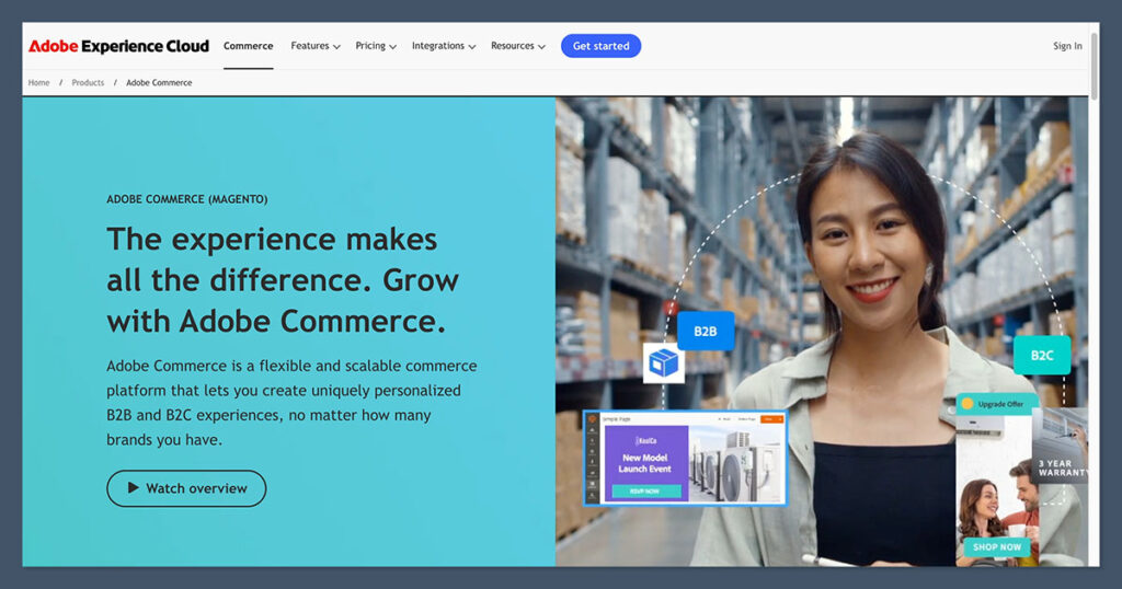 Adobe Commerce Homepage