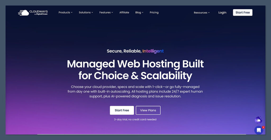 Cloudways Ecommerce Hosting Homepage