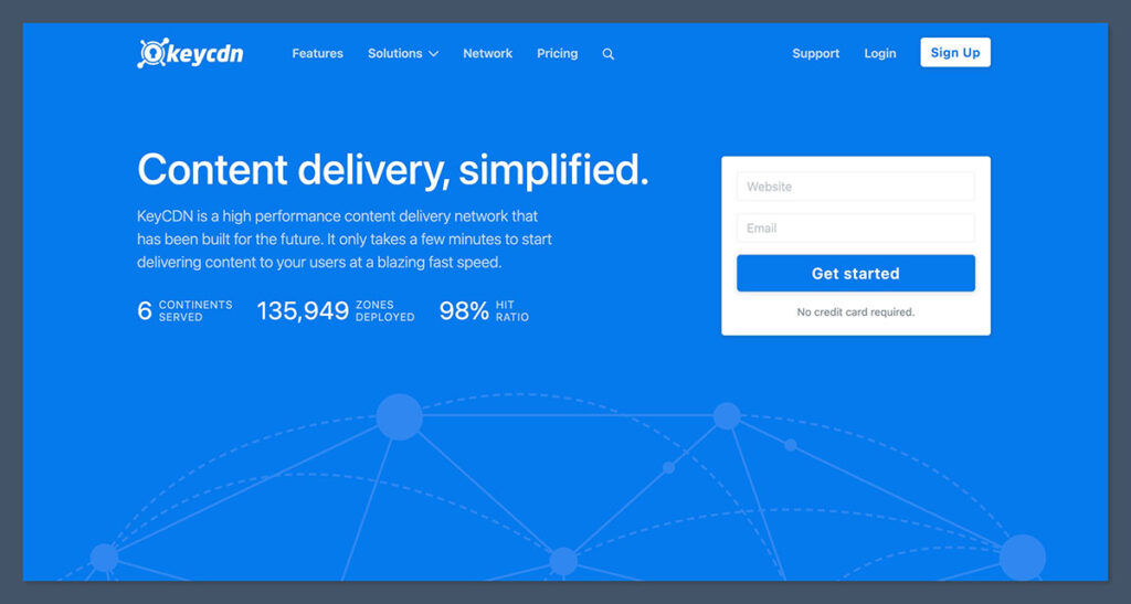 KeyCDN Homepage