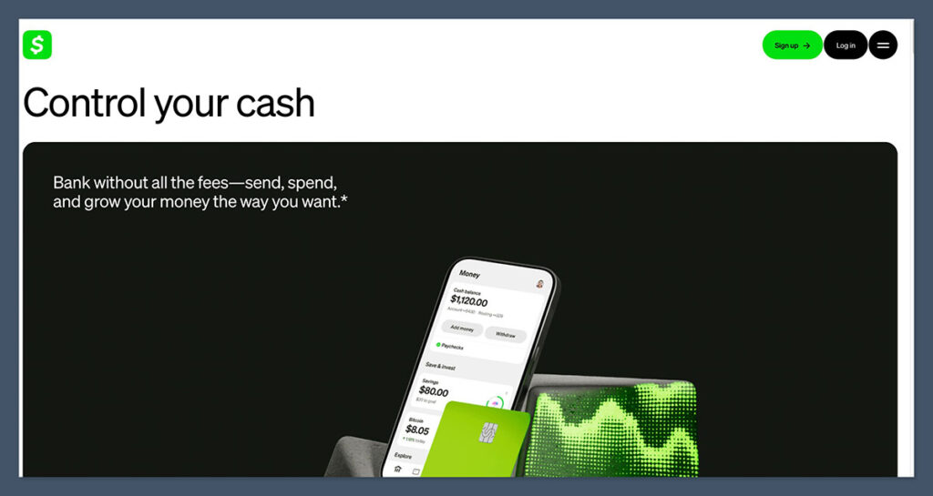 Cash App Homepage