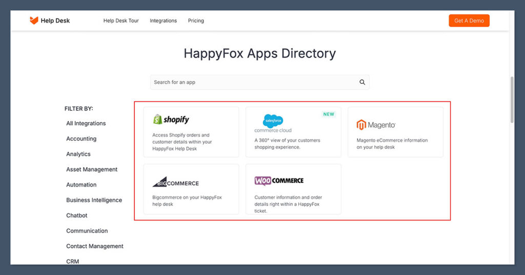 Happyfox Ecommerce Integrations