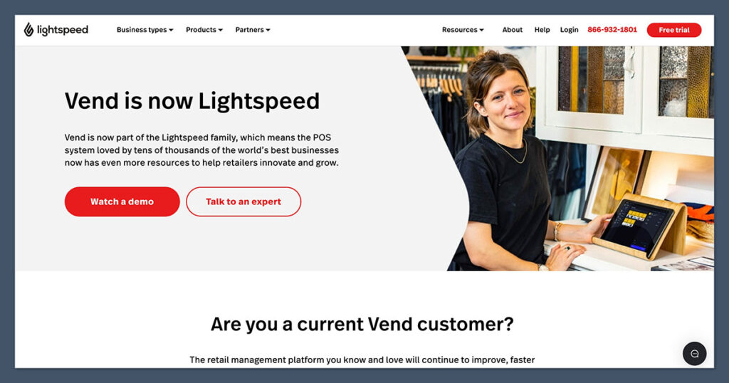 Vend POS Homepage