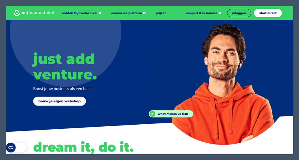 Mijnwebwinkel Homepage