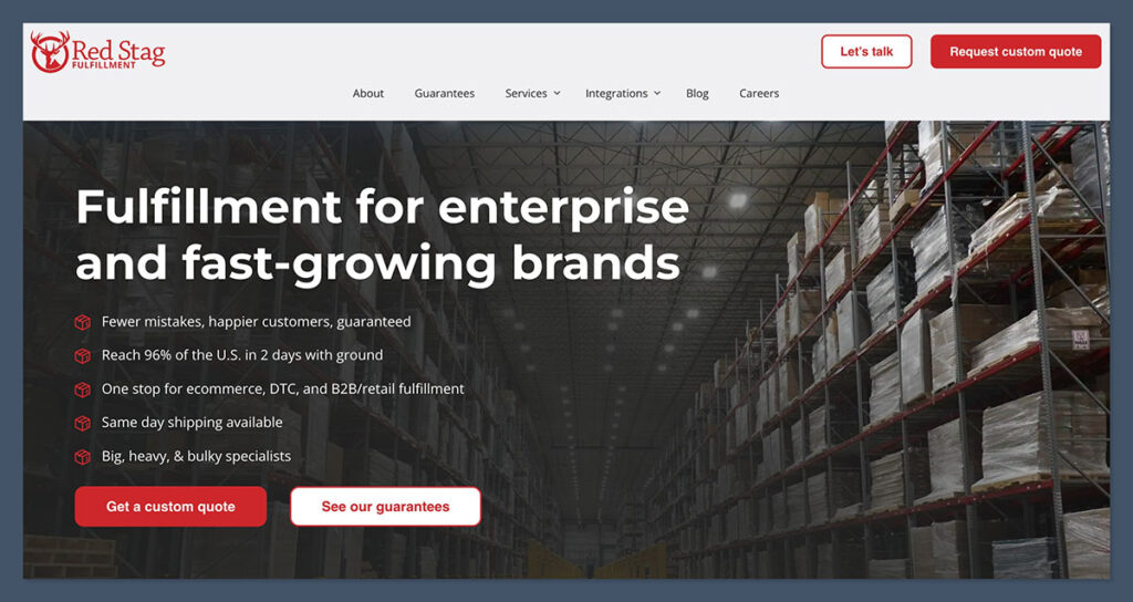 Hjemmeside for Red-Stag-oppfyllelse