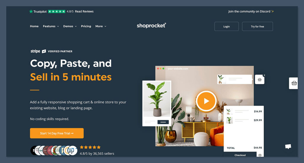 Shoprocket Homepage