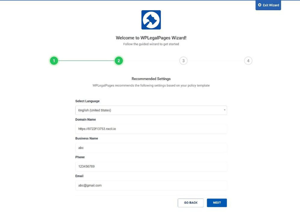 wpl privacy policy generator wizard