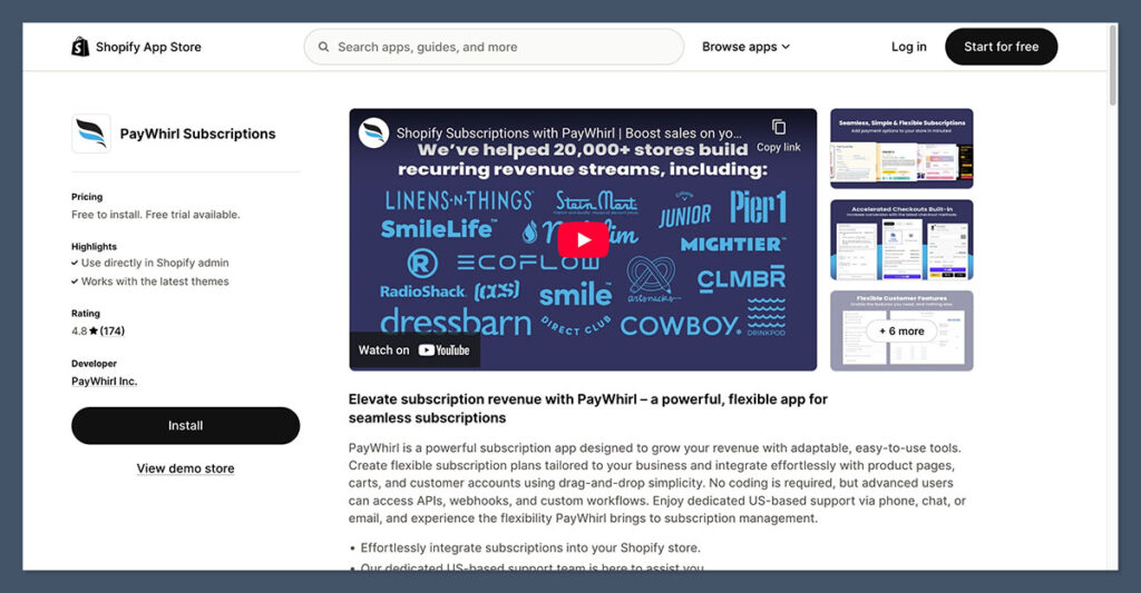 PayWhirl-Subscriptions-App