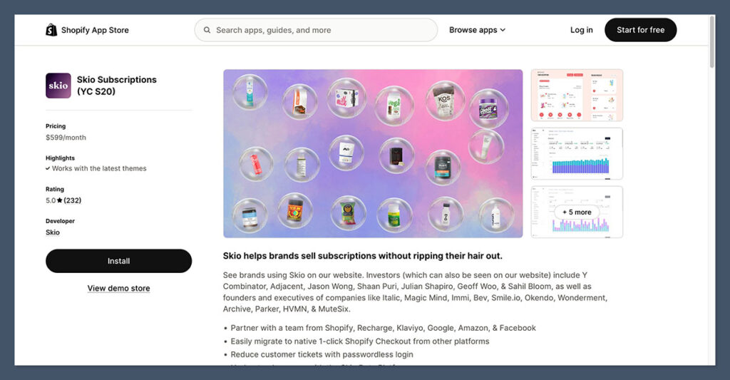 Skio-Subscriptions-App