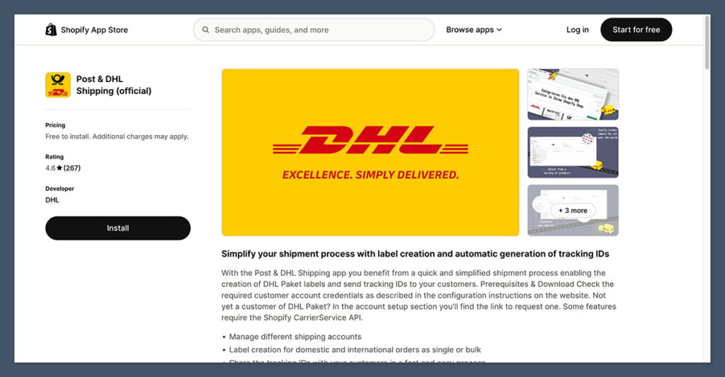 Post-DHL-Shipping-App