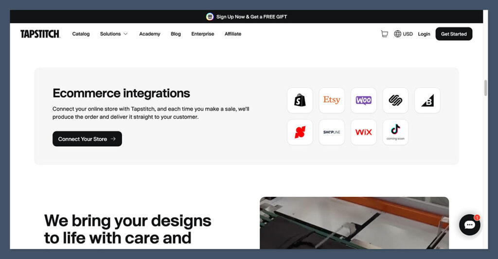Tapstitch Integrations