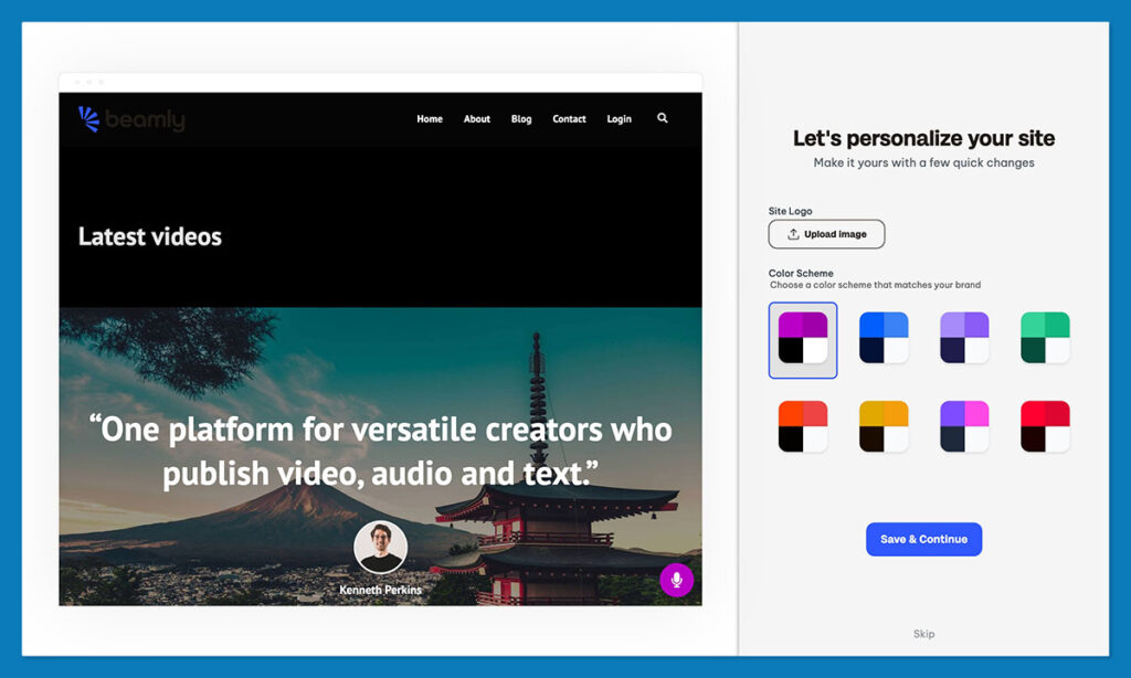 beamly website builder