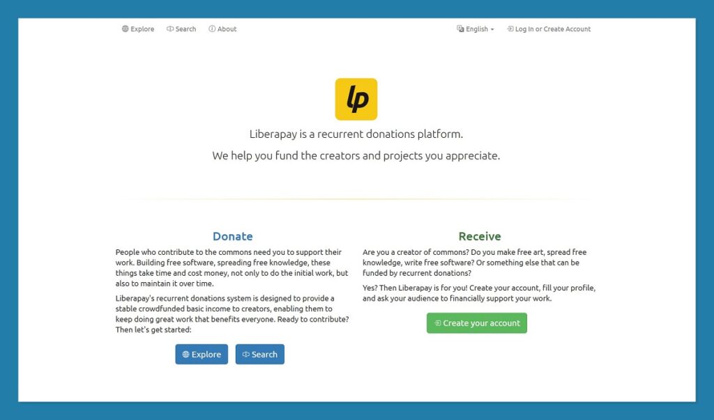liberapay homepage
