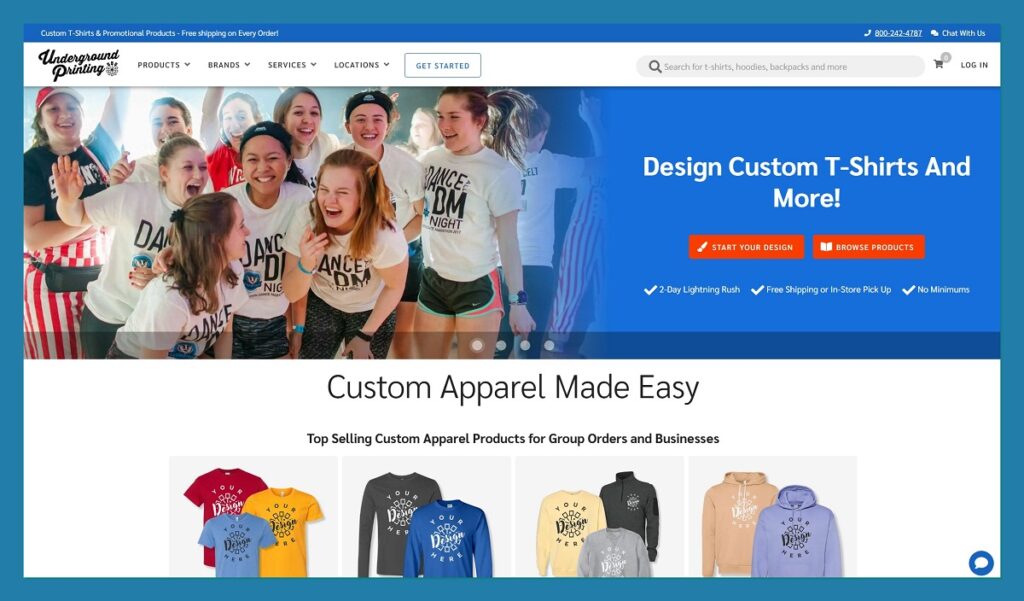 underground printing homepage